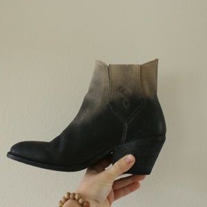 Free People Black and Grey Boots Farylrobin